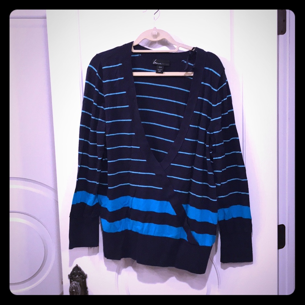 Lane Bryant 22 24 blue stripped sweater
